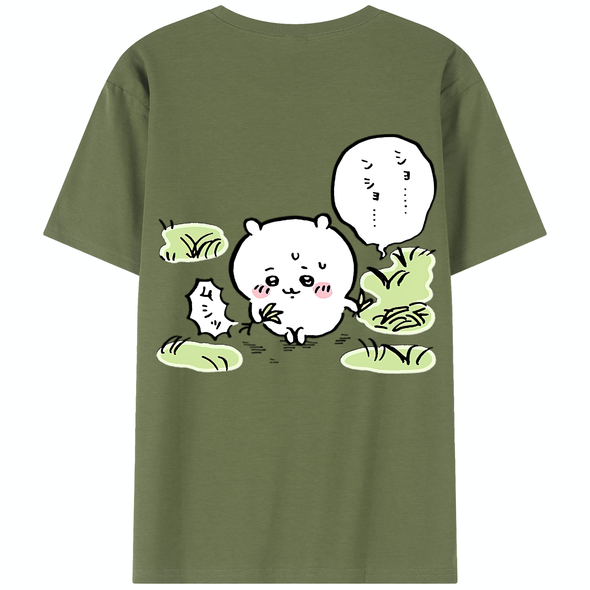 （画像用） ちいかわ ちいかわ Chii-kawa chiikawa 綿100％半袖Tシャツ（背面プリント）